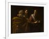 The calling of Saints Peter and Andrew by Michelangelo Caravaggio-Michelangelo Caravaggio-Framed Giclee Print