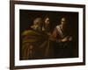 The calling of Saints Peter and Andrew by Michelangelo Caravaggio-Michelangelo Caravaggio-Framed Giclee Print