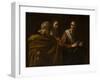 The calling of Saints Peter and Andrew by Michelangelo Caravaggio-Michelangelo Caravaggio-Framed Giclee Print