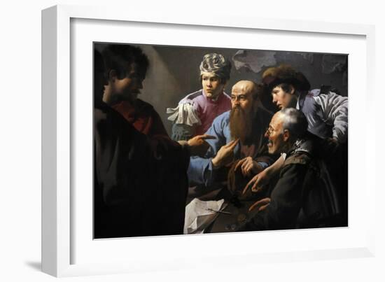 The Calling of St Matthew, 1621, by Hendrick Ter Brugghen (1588-1629). Netherlands-Hendrick Ter Brugghen-Framed Giclee Print