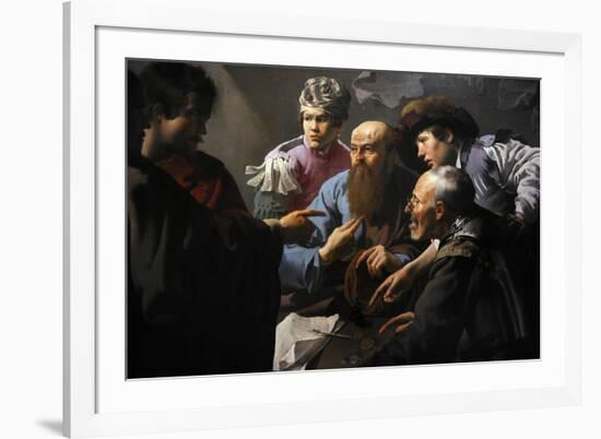 The Calling of St Matthew, 1621, by Hendrick Ter Brugghen (1588-1629). Netherlands-Hendrick Ter Brugghen-Framed Giclee Print