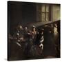 The Calling of St. Matthew by Caravaggio-null-Stretched Canvas