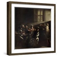 The Calling of St. Matthew by Caravaggio-null-Framed Giclee Print