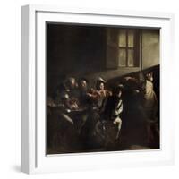 The Calling of St. Matthew by Caravaggio-null-Framed Giclee Print