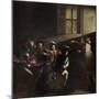 The Calling of St. Matthew by Caravaggio-null-Mounted Giclee Print
