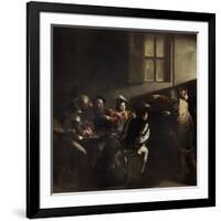 The Calling of St. Matthew by Caravaggio-null-Framed Giclee Print