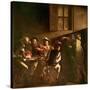 The Calling of St. Matthew, C.1598-1601-Caravaggio-Stretched Canvas