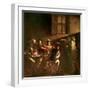 The Calling of St. Matthew, C.1598-1601-Caravaggio-Framed Premium Giclee Print