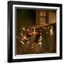 The Calling of St. Matthew, C.1598-1601-Caravaggio-Framed Giclee Print