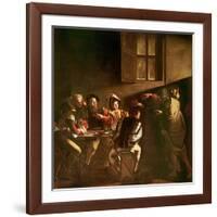 The Calling of St. Matthew, C.1598-1601-Caravaggio-Framed Giclee Print