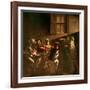 The Calling of St. Matthew, C.1598-1601-Caravaggio-Framed Giclee Print