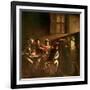 The Calling of St. Matthew, C.1598-1601-Caravaggio-Framed Giclee Print