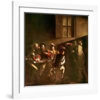 The Calling of St. Matthew, C.1598-1601-Caravaggio-Framed Giclee Print