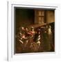 The Calling of St. Matthew, C.1598-1601-Caravaggio-Framed Giclee Print