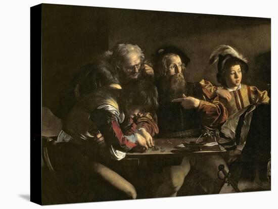 The Calling of St. Matthew, C.1598-1601-Caravaggio-Stretched Canvas