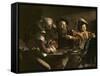 The Calling of St. Matthew, C.1598-1601-Caravaggio-Framed Stretched Canvas