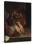 The Calling of St Matthew-Caravaggio-Stretched Canvas