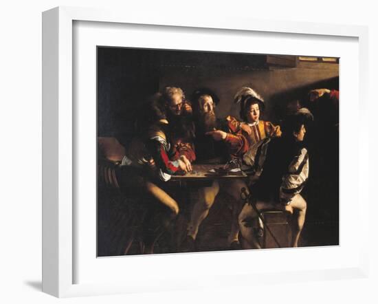 The Calling of St Matthew-Caravaggio-Framed Giclee Print