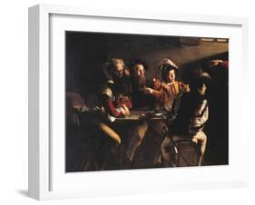 The Calling of St Matthew-Caravaggio-Framed Premium Giclee Print