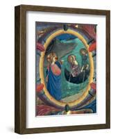 The Calling of St. Peter and St. Andrew, Detail of Historiated Initial "O" from a Missal, 1430s-Fra Angelico-Framed Giclee Print