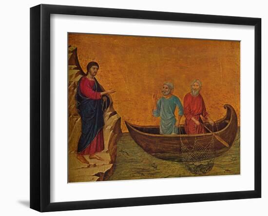 'The Calling of the Apostles Peter and Andrew', 1308-1311-Duccio Di buoninsegna-Framed Giclee Print