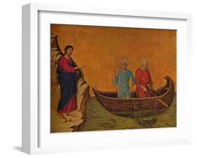 'The Calling of the Apostles Peter and Andrew', 1308-1311-Duccio Di buoninsegna-Framed Giclee Print
