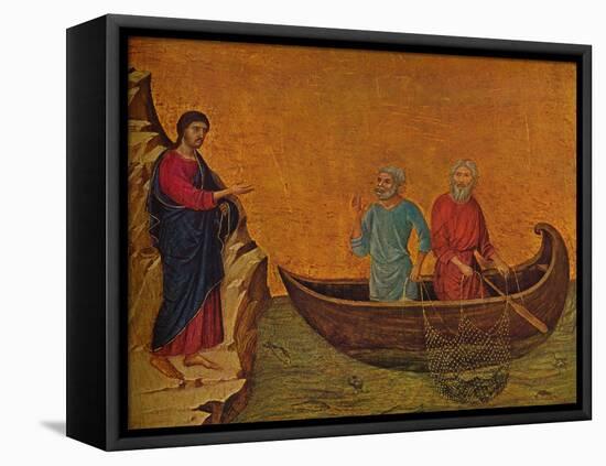 'The Calling of the Apostles Peter and Andrew', 1308-1311-Duccio Di buoninsegna-Framed Stretched Canvas