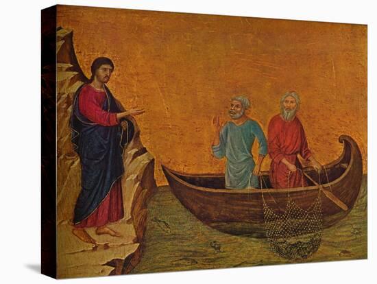 'The Calling of the Apostles Peter and Andrew', 1308-1311-Duccio Di buoninsegna-Stretched Canvas