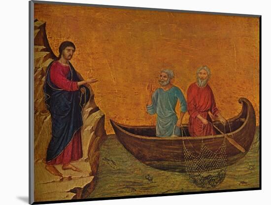 'The Calling of the Apostles Peter and Andrew', 1308-1311-Duccio Di buoninsegna-Mounted Giclee Print