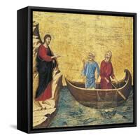 The Calling of the Apostles Peter and Andrew-Duccio di Buoninsegna-Framed Stretched Canvas