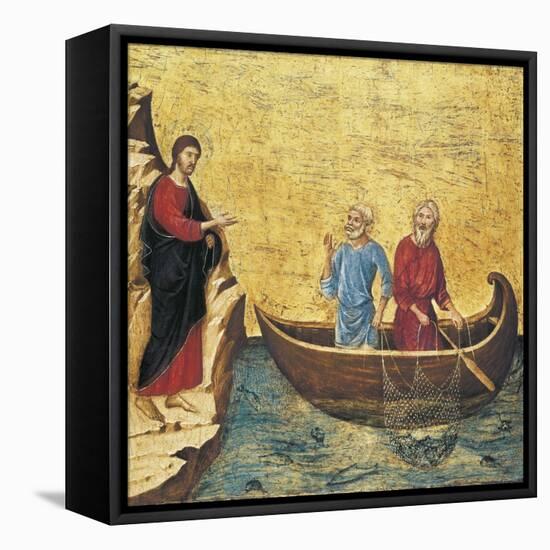 The Calling of the Apostles Peter and Andrew-Duccio di Buoninsegna-Framed Stretched Canvas