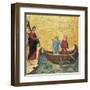 The Calling of the Apostles Peter and Andrew-Duccio di Buoninsegna-Framed Art Print