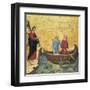 The Calling of the Apostles Peter and Andrew-Duccio di Buoninsegna-Framed Art Print