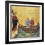 The Calling of the Apostles Peter and Andrew-Duccio di Buoninsegna-Framed Art Print