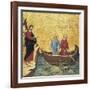 The Calling of the Apostles Peter and Andrew-Duccio di Buoninsegna-Framed Art Print