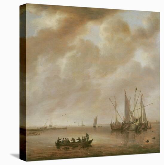 The Calm Sea, 1651-Willem van Diest-Stretched Canvas