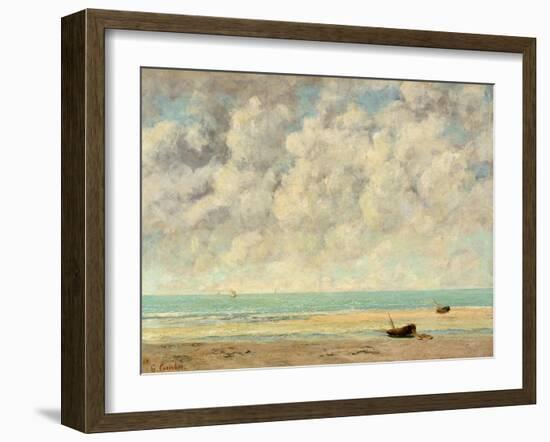 The Calm Sea, 1869-Gustave Courbet-Framed Giclee Print