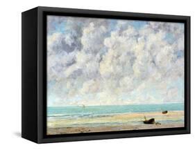 The Calm Sea-Gustave Courbet-Framed Stretched Canvas