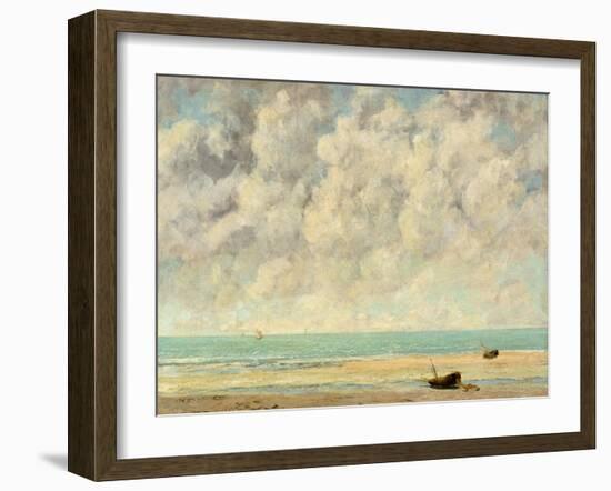 The Calm Sea-Gustave Courbet-Framed Art Print