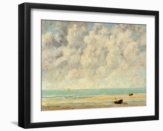 The Calm Sea-Gustave Courbet-Framed Art Print
