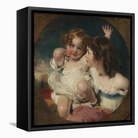 The Calmady Children (Emily, 1818–1906, and Laura Anne, 1820–94), 1823-Thomas Lawrence-Framed Stretched Canvas