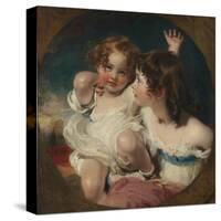 The Calmady Children (Emily, 1818–1906, and Laura Anne, 1820–94), 1823-Thomas Lawrence-Stretched Canvas