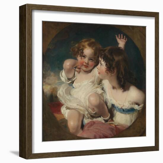 The Calmady Children (Emily, 1818–1906, and Laura Anne, 1820–94), 1823-Thomas Lawrence-Framed Giclee Print