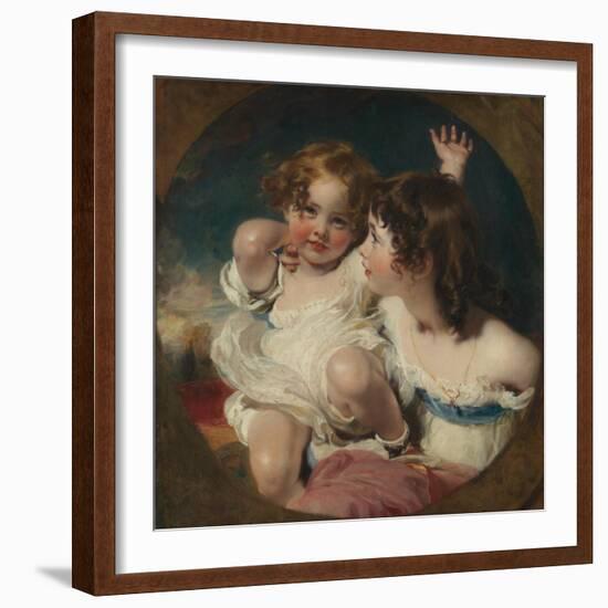 The Calmady Children (Emily, 1818–1906, and Laura Anne, 1820–94), 1823-Thomas Lawrence-Framed Giclee Print