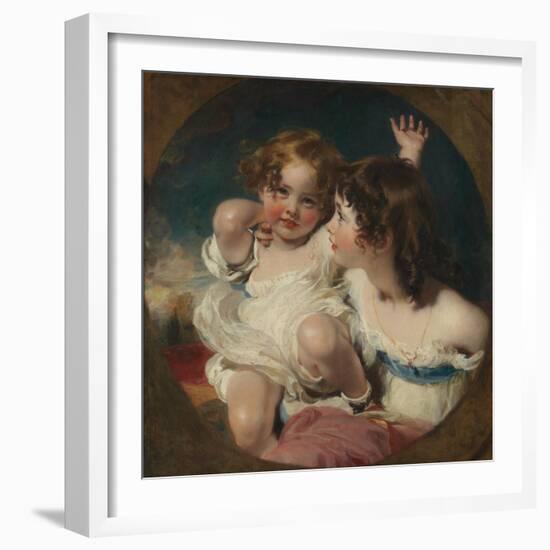 The Calmady Children (Emily, 1818–1906, and Laura Anne, 1820–94), 1823-Thomas Lawrence-Framed Giclee Print