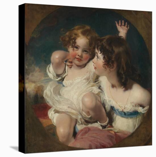 The Calmady Children (Emily, 1818–1906, and Laura Anne, 1820–94), 1823-Thomas Lawrence-Stretched Canvas