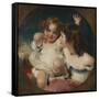 The Calmady Children (Emily, 1818–1906, and Laura Anne, 1820–94), 1823-Thomas Lawrence-Framed Stretched Canvas