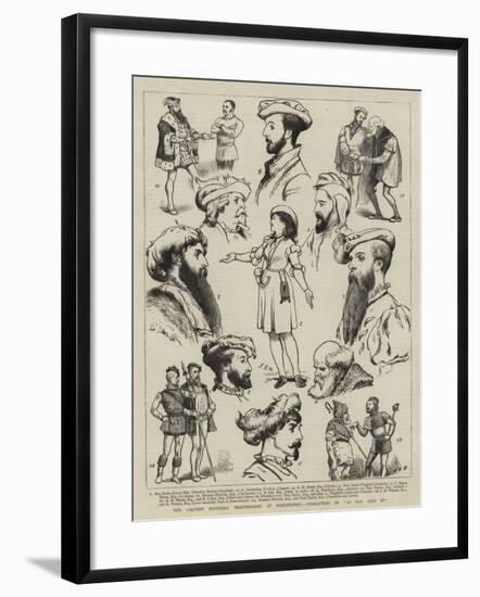 The Calvert Memorial Performance at Manchester, Characters in As You Like It-John Charles Dollman-Framed Giclee Print