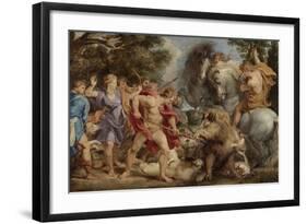 The Calydonian Boar Hunt-Peter Paul Rubens-Framed Art Print