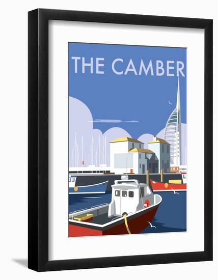 The Camber, Portsmouth V2 - Dave Thompson Contemporary Travel Print-Dave Thompson-Framed Art Print